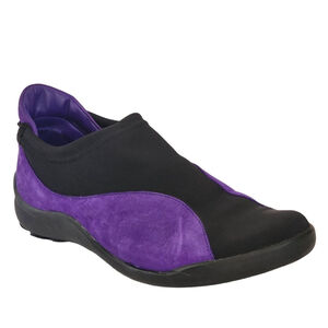 ARCHE Purple Black Nubuck Leather Slip on Fashion Sneakers 7
